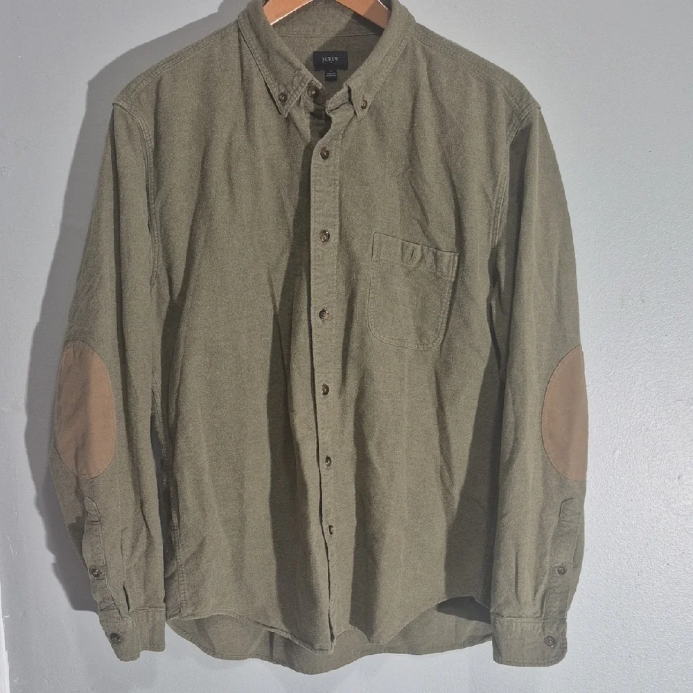 J. Crew Men's Olive Button Down Shirt
